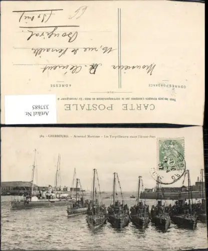 337685,Schiffe Kriegsschiffe Marine Cherbourg Arsenal Maritime Les Tourpilleurs dans l Avant Port