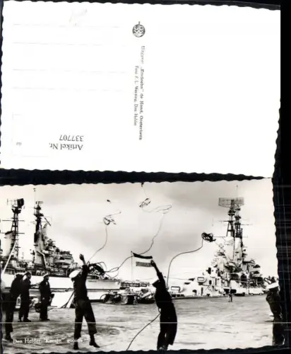 337707,Foto Ak Schiffe Kriegsschiffe Marine Den Helder Keesje gooien Matrosen m. Seile