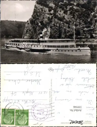 339546,Foto Ak Schiff Binnenschiff Dampfer Ernst Ludwig Köln-Düsseldorfer Rheindampfschifffahrt