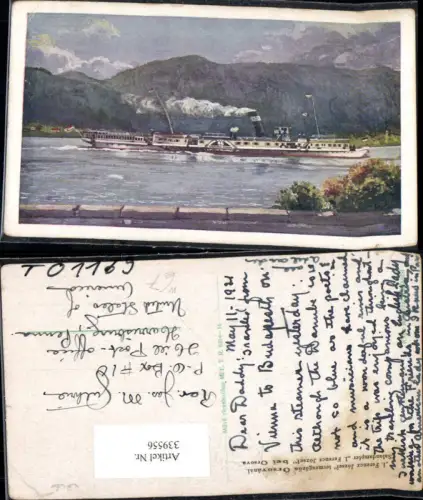 339556,Künstler Ak Schiff Binnenschiff Dampfer Salondampfer I. Ferencz Jozsef b. Orsova