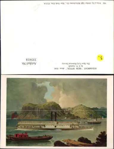 355418,Künstler Ak J. V. Cornell Schiff Binnenschiff Steamboat Iron Witch