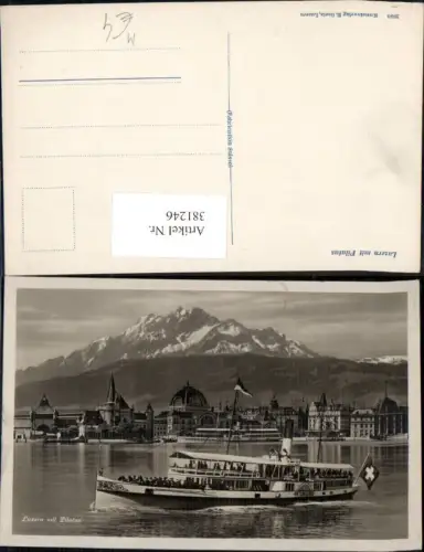 381246,Schiff Binnenschiff Luzern m. Pilatus Dampfer Unterwalden
