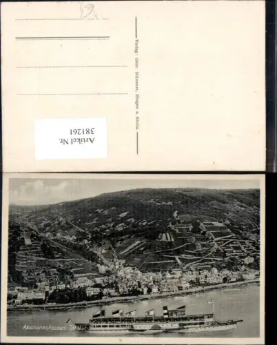 381261,Schiff Binnenschiff Dampfer m. Assmannshausen Totale