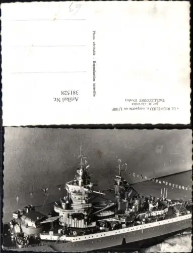 381528,Modell Schiff Kriegsschiff le Richelieu Taillecourt Doubs M. Chevrolet