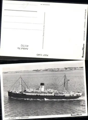 411752,Hochseeschiff Schiff S/S Suecia S/S Britannia Swedish Lloyd