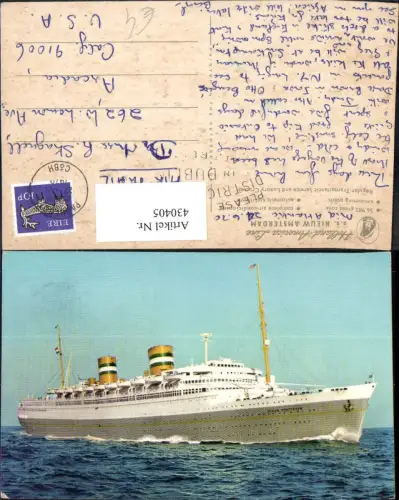 430405,Schiff Hochseeschiff s.s. Nieuw Amsterdam Holland-America-Line