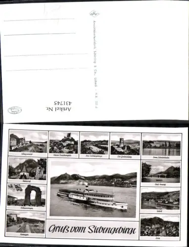 431745,Foto Mehrbild Ak Dampfer Binnenschiff Schiff Siebengebirge Unkel Linz Königswinter Remagen