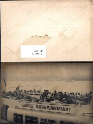 431749,Foto Ak Große Hafenrundfahrt Binnenschiff Schiff