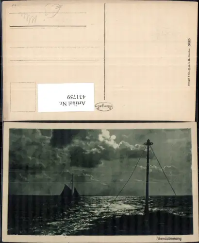 431759,Abendstimmung Meer Segelschiff Schiff