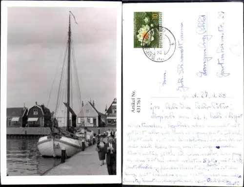 431761,Foto Ak Segelschiff Schiff am Anleger