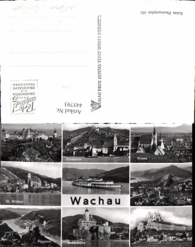 445793,Mehrbild Ak Wachau Binnenschiff Schiff Dampfer Aggstein Stift Melk