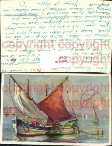 465943,Künstler Ak Segelschiff Segelboot