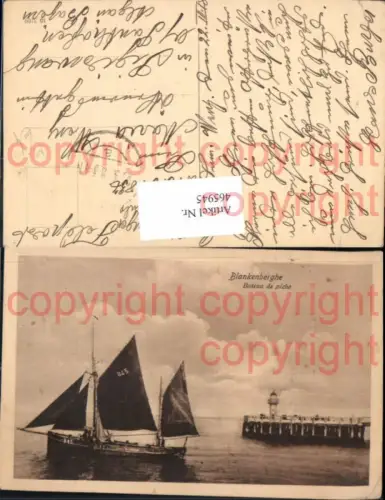 465945,Segelschiff Segelboot Blankenberghe Bateau de peche Leuchtturm
