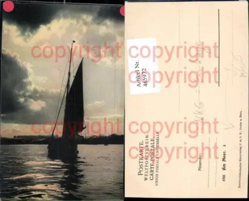 465972,Segelschiff Segelboot pub Nordwestdeutscher Kunstverlag Goslar i. Harz