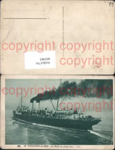 465985,Hochseeschiff Schiff Boulogne-sur-Mer La Malle en pleine Mer Dampfer