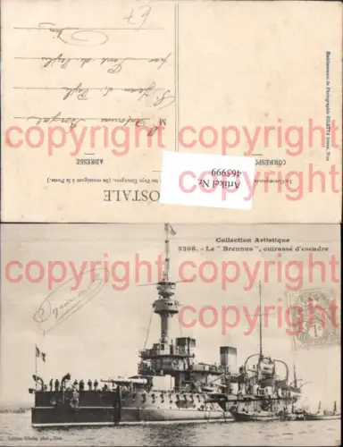 465999,Kriegsschiff Schiff Le Brennus cuirasse d escadre