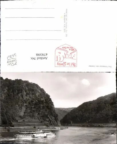 479398,Foto Ak Dampfer Schiff Binnenschiff Das Felsentor d. Loreley