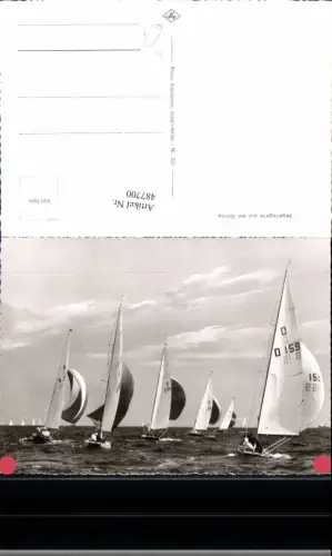 487700,Foto Ak Segelregatta auf d. Ostsee Segelschiffe Schiffe