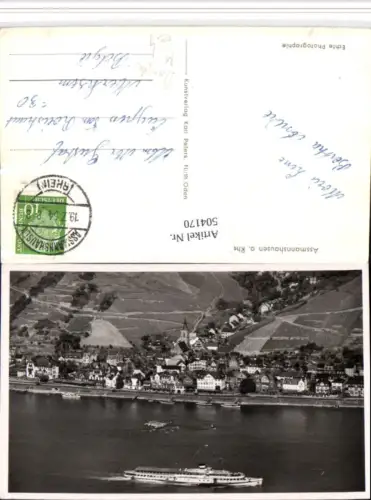 504170,Assmannshausen am Rhein Totale Binnenschiff Schiff Dampfer
