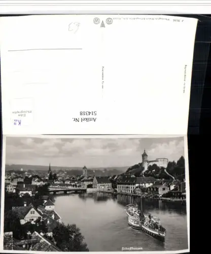 514318,Schaffhausen Teilansicht Binnenschiff Schiff Dampfer