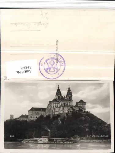 514328,Stift Melk an d. Donau Binnenschiff Schiff Dampfer Dürnstein