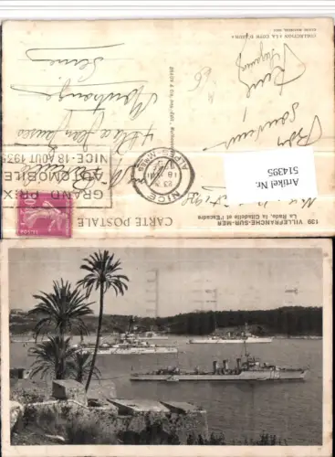 514395,Villefranche-sur-Mer La Rade Citadelle Escadre Kriegsschiffe Schiffe