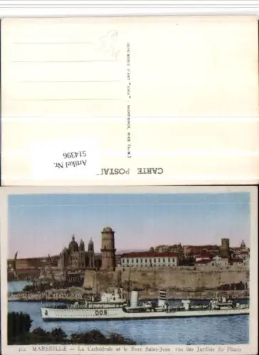 514396,Marseille Cathedrale Fort Saint-Jean Leuchtturm Kriegsschiff Schiff