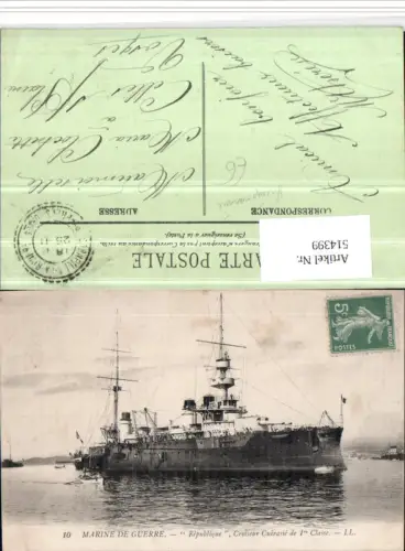 514399,Marine de Guerre Republique Croiseur Cuirasse Kriegsmarine Kriegsschiff
