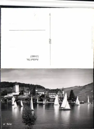 514407,Spiez Teilansicht Segelboote Boote