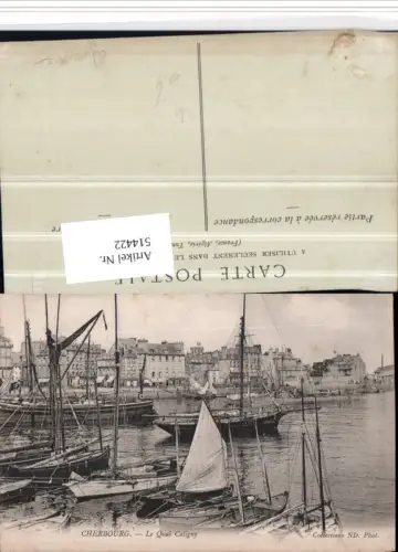 514422,Cherbourg Le Quai Caligny Segelboote Boote