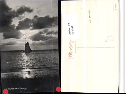 514441,Sonnenuntergang Segelboot Boot