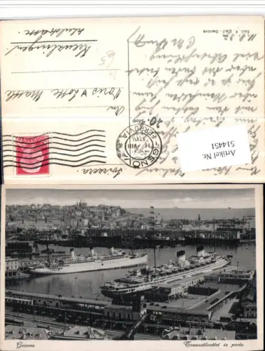514451,Genova Genua Porto Hafen Hochseeschiffe Schiffe Dampfer