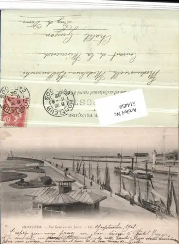 514459,Honfleur Vue Generale des Jetees Hochseeschiff Dampfer Boote