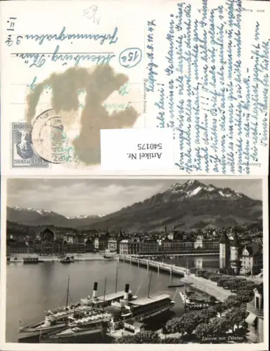 540175,Luzern m. Pilatus Dampfer Binnenschiff Schiff