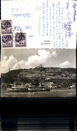 540181,Foto Ak Marbach a. d. Donau Maria Taferl Dampfer Stadt Passau Binnenschiff Schiff