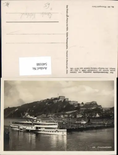 540188,Ehrenbreitstein Dampfer Vaterland Binnenschiff Schiff