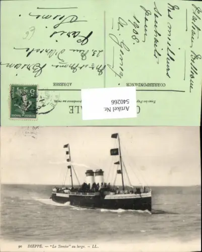 540266,Dieppe La Tamise au large Dampfer Hochseeschiff Schiff