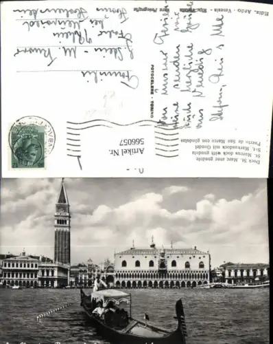 566057,Venezia Venedig Markusplatz S. Marco Gondel Boot