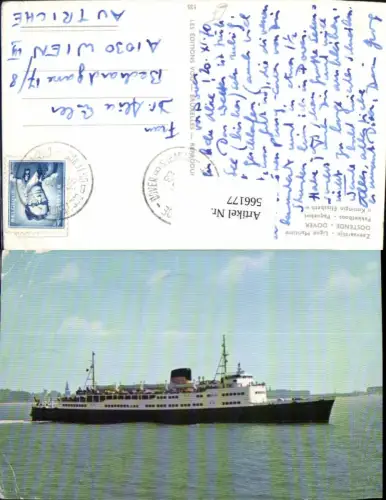 566177,Schiff Hochseeschiff Dampfer Zeevaartlijn Ligne Maritime Oostende Dover Koningin Elisabeth