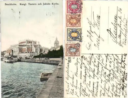 60842,Stockholm Teatern och Jakobs Kyrka Dampfer 1905