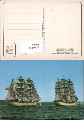 631132,Vollschiff Danmark Dänemark Bark Gloria Segelschiffe Schiffe