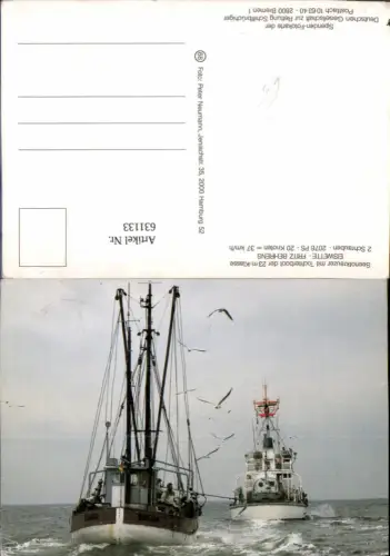 631133,Seenotkreuzer m. Tochterboot Eiswette Fritz Behrens Segelboot Schiff