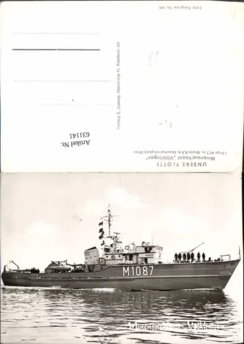 631141,Schiff Marine Minensuchboot Völklingen M1087