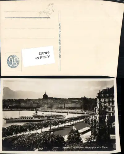646092,Schifffahrt Schiff Genf Geneve Dampfer La Suisse Brunswick