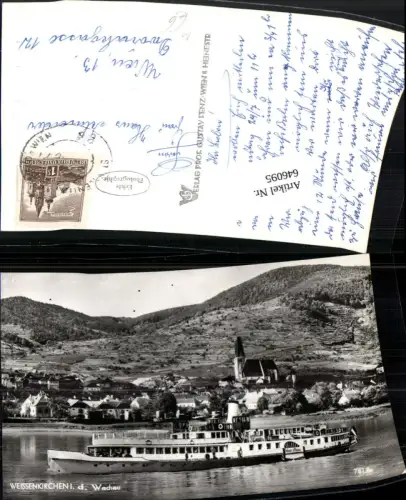 646095,Schifffahrt Schiff Dampfer Johann Strauss Weissenkirchen Wachau Donau