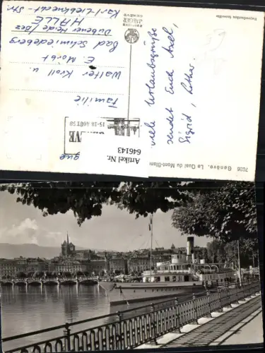 646143,Schifffahrt Schiff Dampfer Binnenschiff Genf Geneve Quai