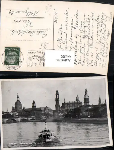 648360,Schiff Dresden Blick v. d. Marienbrücke Dampfer