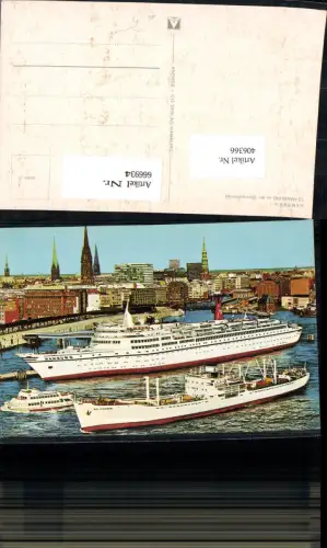 666934,Hamburg TS Hamburg a. d. Überseebrücke Schiffe Hochseeschiffe