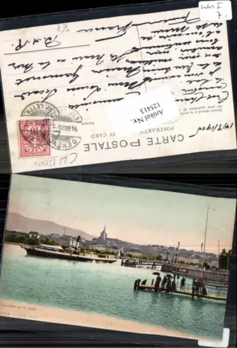 125413,Kanton Genf Geneve Stadt et la Rade m. Dampfer Schiff