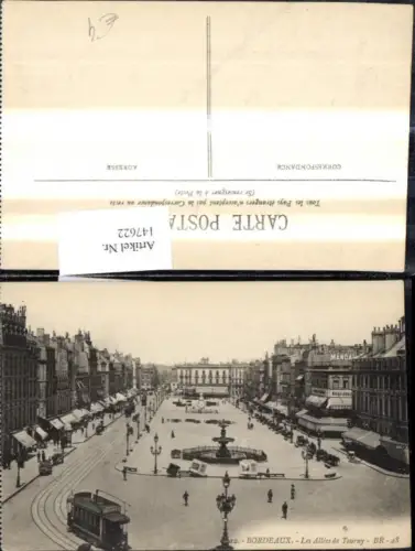 147622,Bordeaux Les Allees d Tourney Strassenbahn Platzansicht